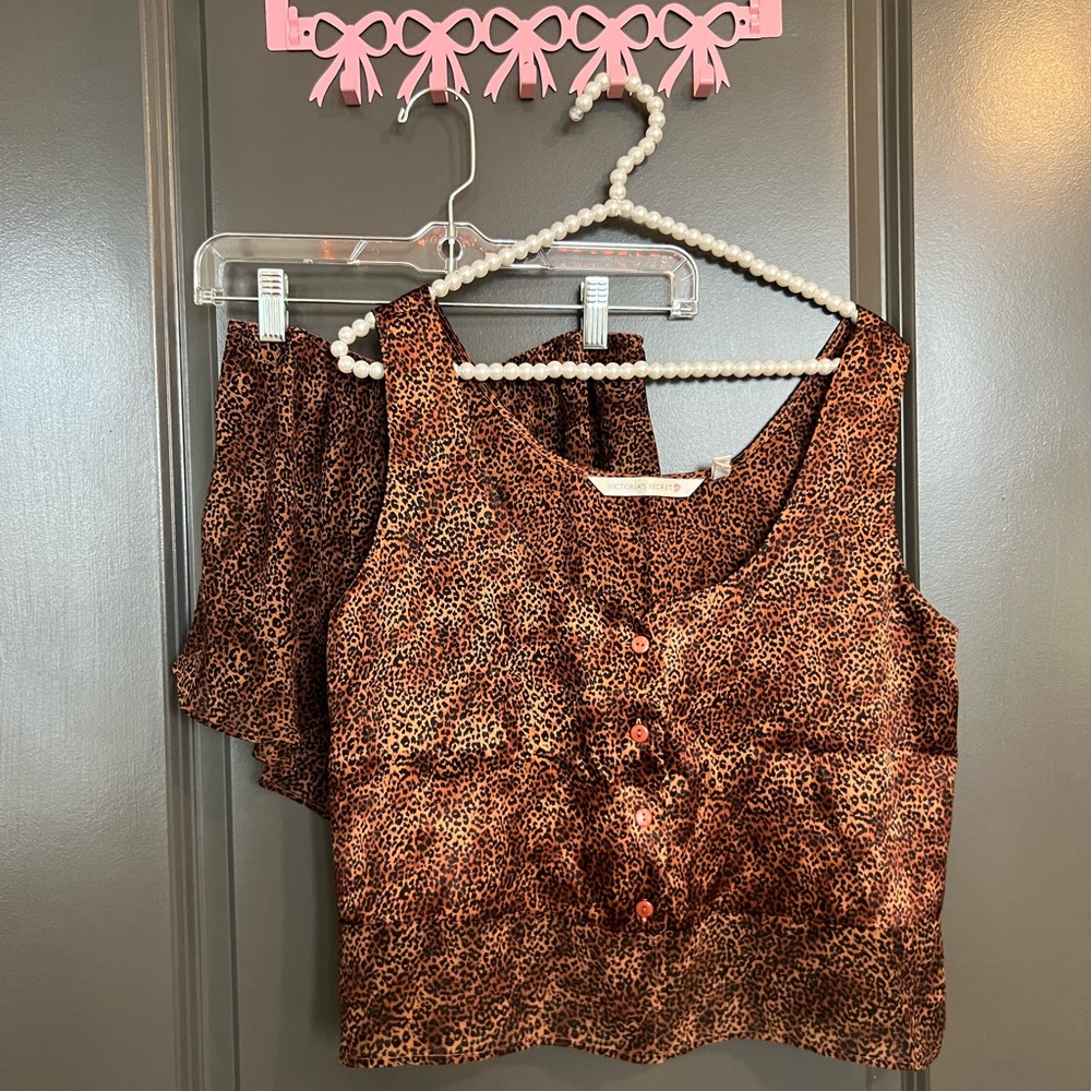 Victoria’s Secret Leopard Print Sexy Satin Sleep Set NEVER WORN